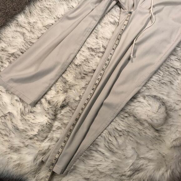 Vintage 90s Cottura Beige Drawstring High Rise Waisted Straight Leg Pants - Picture 10 of 15